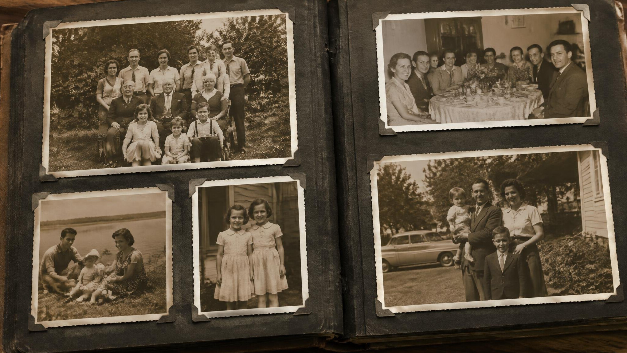 family gathering vintage